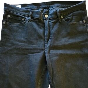 GAP VINTAGE SLIM MID RISE RAW HEM BLACK JEANS